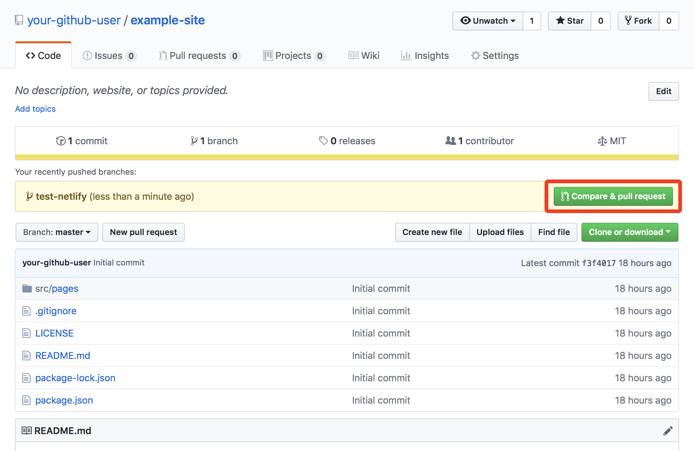 GitHub Compare and Pull Request Banner GitHub Compare and Pull Request Banner