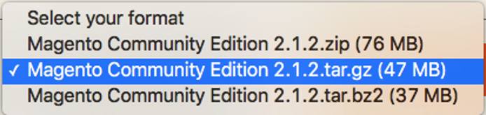 Select the option ending in “.tar.gz” Select the option ending in “.tar.gz”